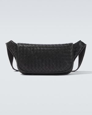 Bottega Veneta Veneto Intrecciato Leather Belt Bag - Black