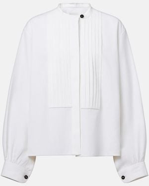 Jil Sander Plisse Linen Shirt - White