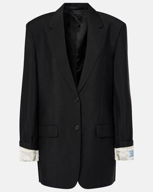 Prada Mohair And Wool Blazer - Black