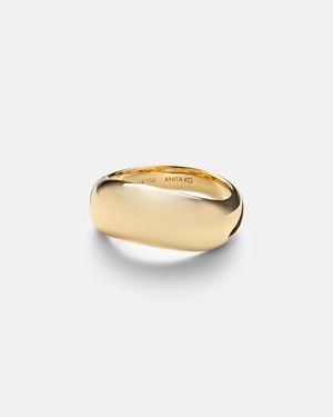 Anita Ko Anillo Celeste Wave De Oro De 18 Ct - Metálico