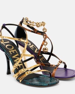 Loewe Sandalen New Comic Aus Leder - Mettallic