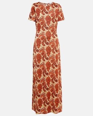Rabanne Printed Maxi Dress - Orange