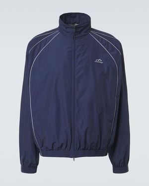 Balenciaga Cotton-Blend Track Jacket - Blue
