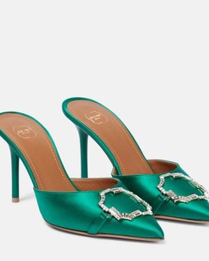 Malone Souliers Missy 85 Embellished Mules - Green