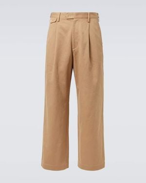 AURALEE Mid-Rise Cotton Chinos - Natural