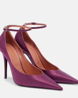 AMINA MUADDI Anok 105 Satin Court Shoes - Purple