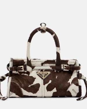 Prada Henkeltasche Bonnie Mini Aus Kalbshaar - Mettallic