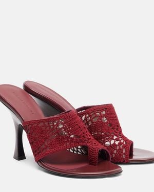 Magda Butrym Crochet Thong Sandals - Red
