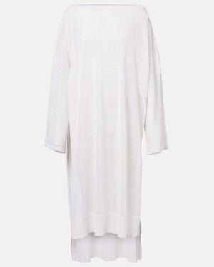 Alaïa Linen And Silk Kaftan - White