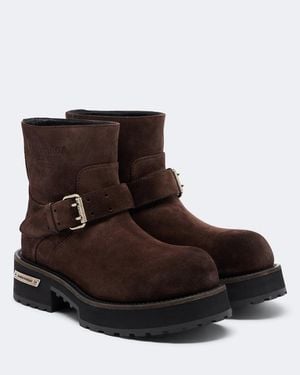 Balenciaga Venom Mini Suede Ankle Boots - Brown