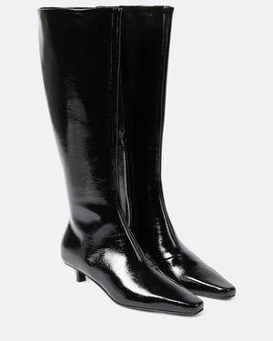 TOTEME The Slim Leather Knee-High-Boots - Black