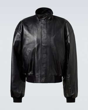 Balenciaga Leather Jackets - Black
