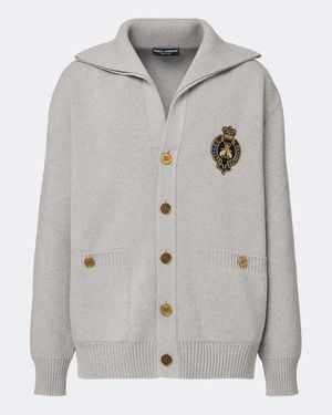 Dolce & Gabbana Cardigan Aus Schurwolle - Grau