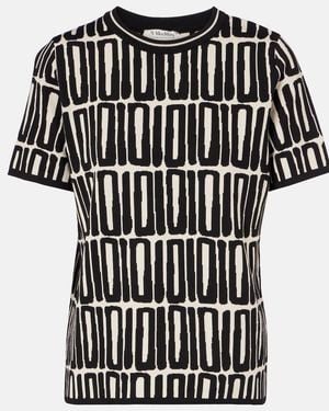 Max Mara Max Mara Ramo Printed Cotton Top - Black