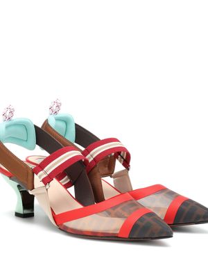 Fendi Colibrì Slingback Court Shoes - Red