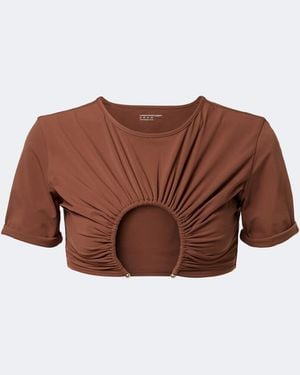 Christopher Esber Cutout Bikini Top - Brown