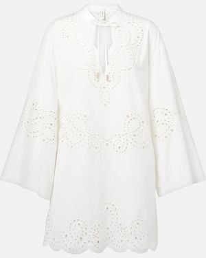 Jonathan Simkhai Sarina Broderie Anglaise Minidress - White
