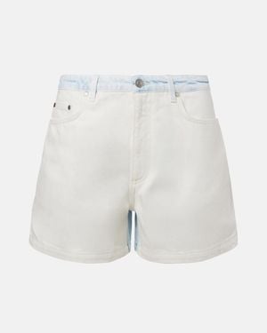 Stella McCartney Mid-Rise Denim Shorts - White
