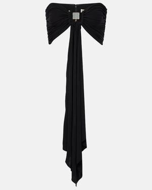 Christopher Esber Bezel Quartz Draped Crop Top - Black