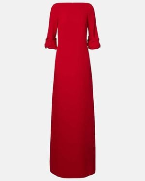Safiyaa Robe Longue Danica En Crepe - Rouge