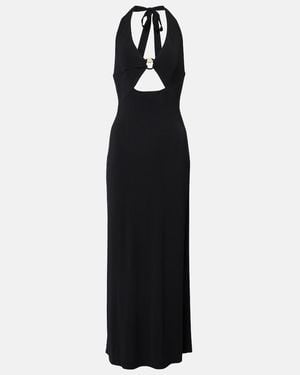 Max Mara Ghiotto Cutout Halterneck Maxi Dress - Black