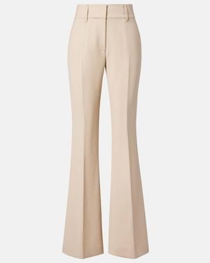 Gabriela Hearst Rhein High-Rise Wool Flared Pants - Natural