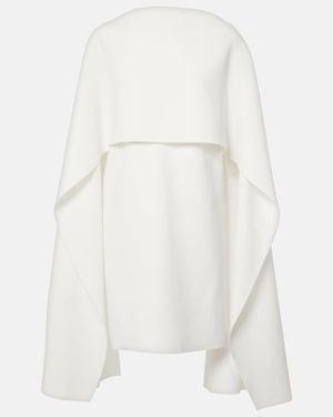 ROKSANDA Bridal Kaiya Caped Crepe Minidress - White
