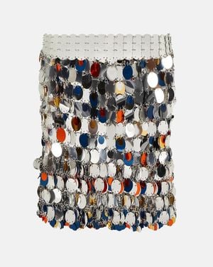 Rabanne Embellished Miniskirt - White