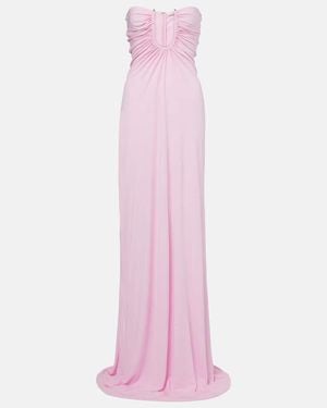 Christopher Esber Arced Palm Gathered Maxi Dress - Pink