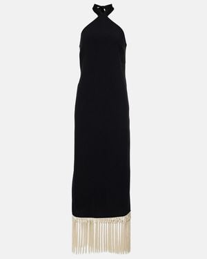 Taller Marmo Nina Fringed Long Dress - Black