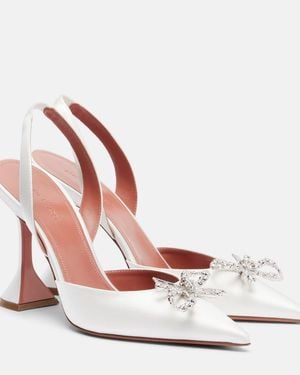AMINA MUADDI Rosie 95 Satin Slingback Court Shoes - Pink