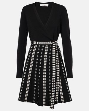 Diane von Furstenberg Chelsea Pleated Minidress - Black