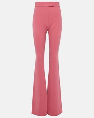 Alex Perry High-Rise Flared Trousers - Pink
