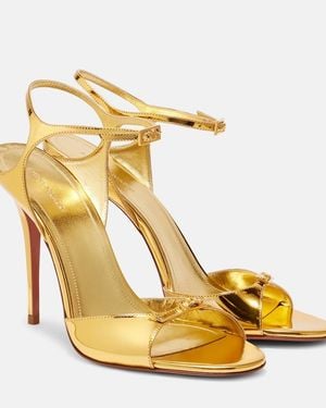 AMINA MUADDI Adut 105 Metallic Leather Sandals