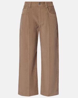 Brunello Cucinelli Monili Cotton Corduroy Straight Pants - Brown