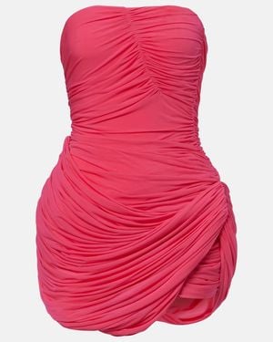 Magda Butrym Draped Ruched Minidress - Red