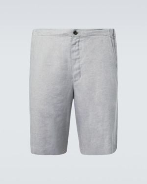 Loro Piana Nolan Linen Bermuda Shorts - Grey