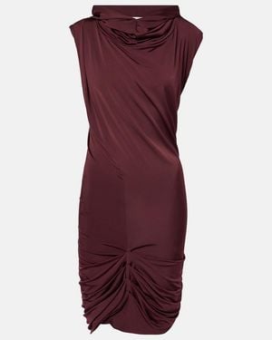 Magda Butrym Hooded Draped Minidress - Purple