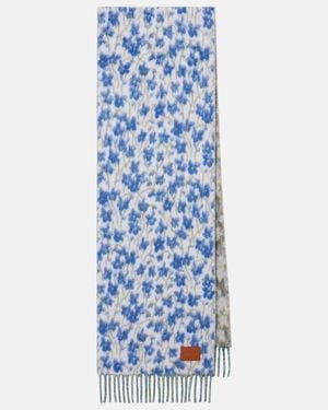 Loewe Schal Aus Einem Wollgemisch - Blau