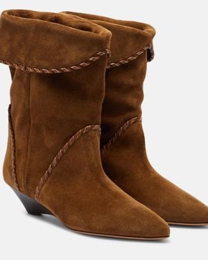 Isabel Marant Edoa Soft Suede Boots - Brown