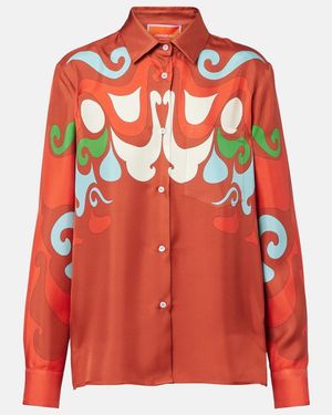 La DoubleJ Boy Silk Twill Shirt - Red