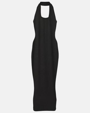 Coperni Ribbed-Knit Cutout Maxi Dress - Black