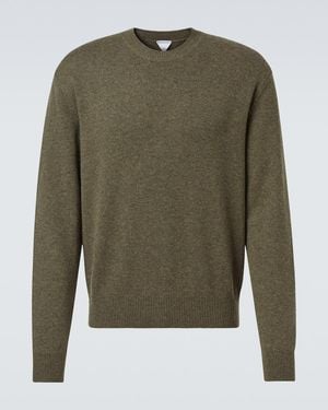 Bottega Veneta Intrecciato Cashmere-Blend Jumper - Green