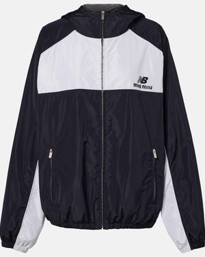 Miu Miu X New Balance Poplin Track Jacket - Blue