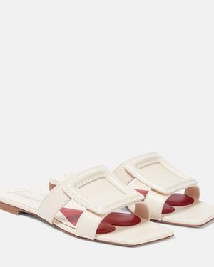 Roger Vivier Buckle Leather Sandals - Pink