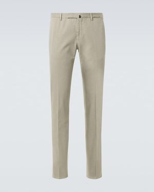 Slowear Cotton Slim Trousers - Natural