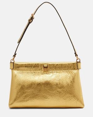 Etro Talk Small Metallic Leather Clutch