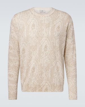Etro Cotton And Silk Jumper - Natural