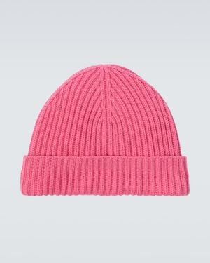 Umit Benan Paradiso Ribbed-Knit Cashmere Beanie - Pink