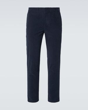 Gabriela Hearst Cotton Corduroy Straight Trousers - Blue